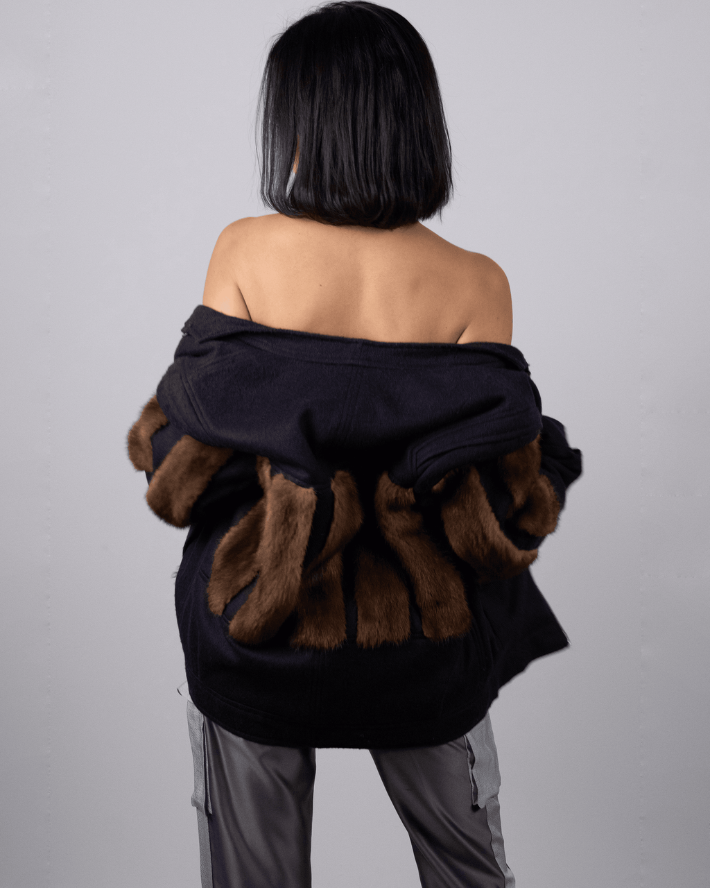 Wool and Mink Bomber
