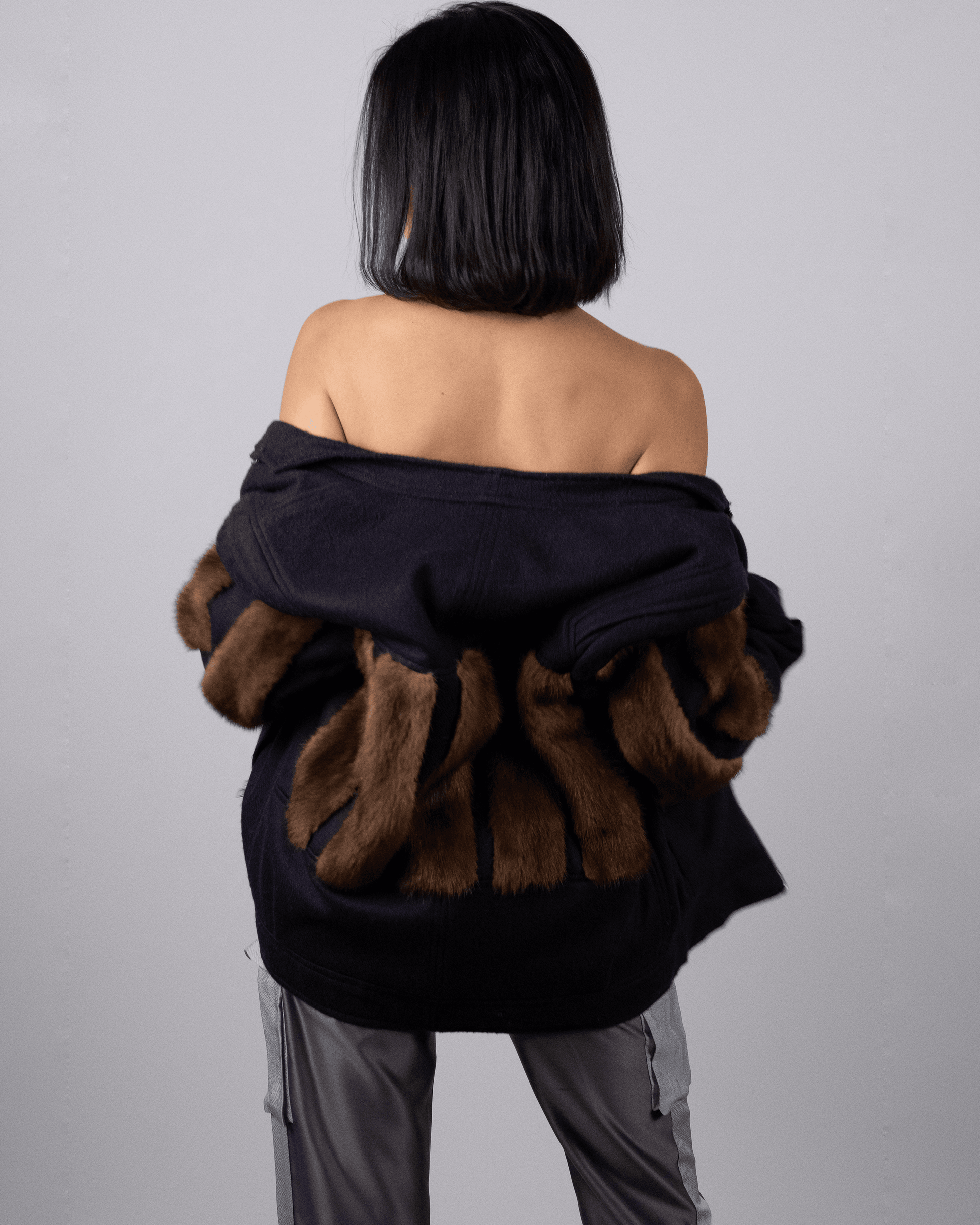 Wool and Mink Bomber