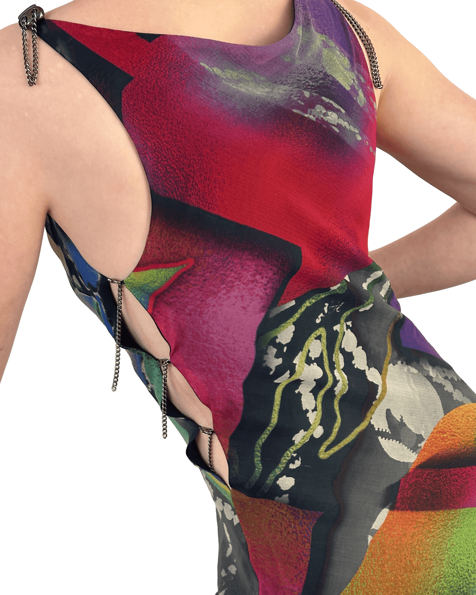 Sari Cowl Dress