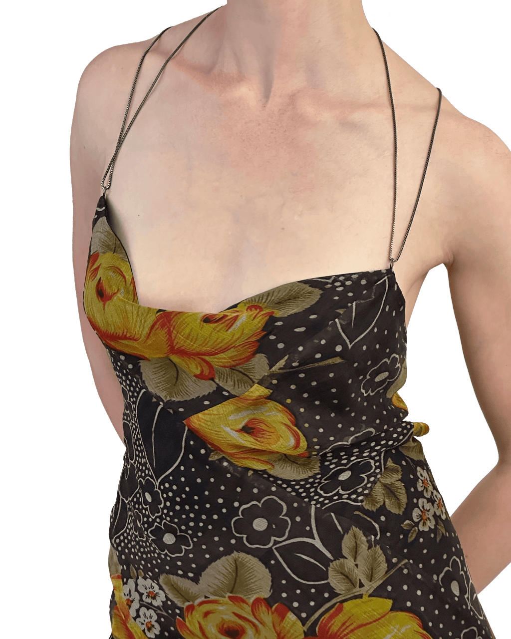 Sari Mini Dress - Dark Floral