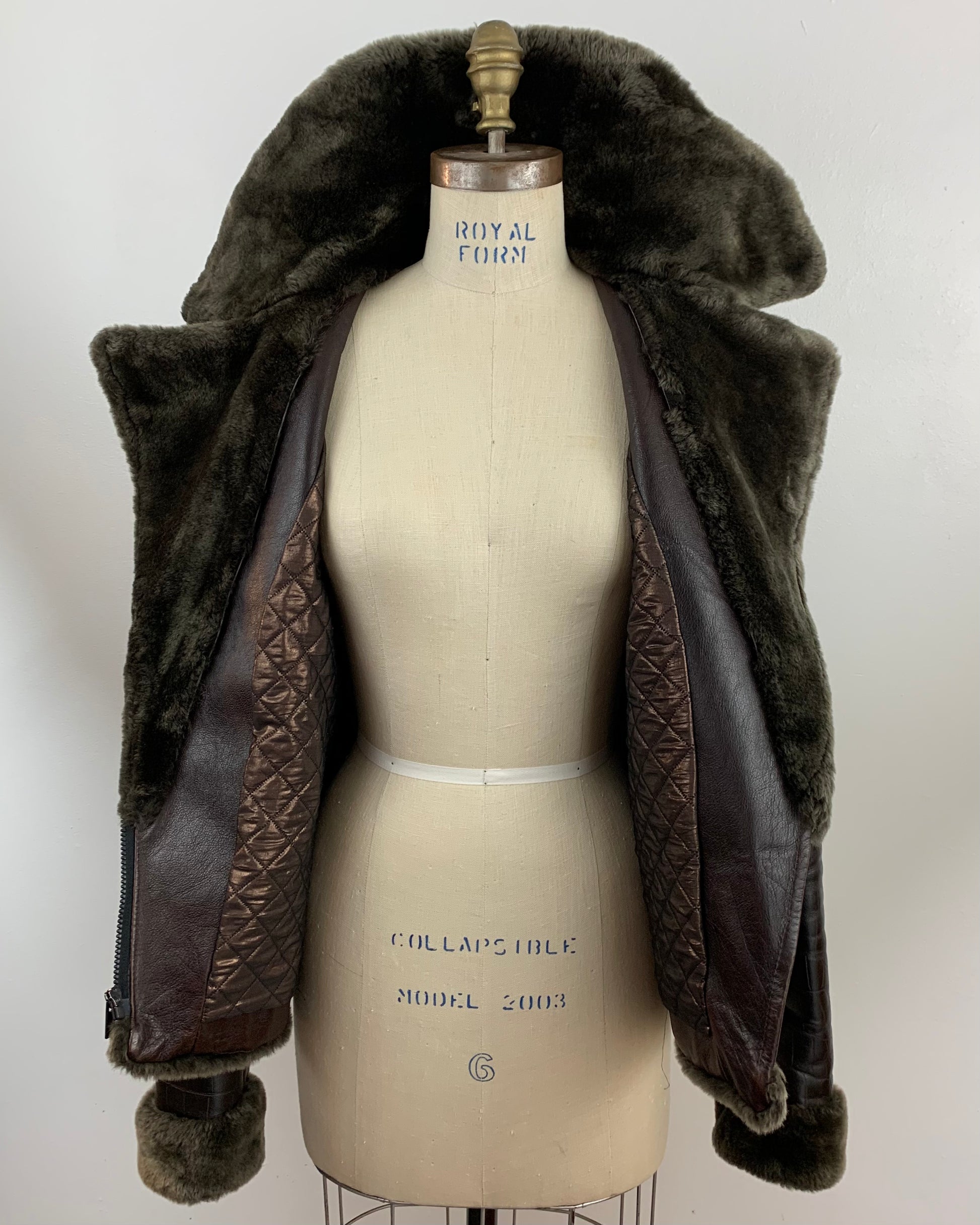 Alligator embossed motorcycle jacket